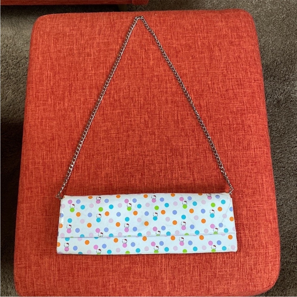 RARE Y2K Runway HEATHERETTE x HELLO KITTY Clutch Purse Bag